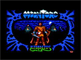 Title screen of Moontorc on the Amstrad CPC.
