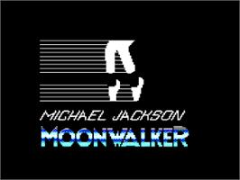 Title screen of Moonwalker on the Amstrad CPC.