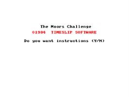 Title screen of Moors Challenge, The on the Amstrad CPC.