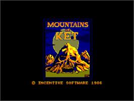 Title screen of Mountains Of Ket on the Amstrad CPC.