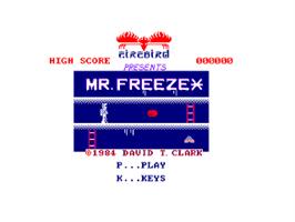 Title screen of Mr. Freeze on the Amstrad CPC.