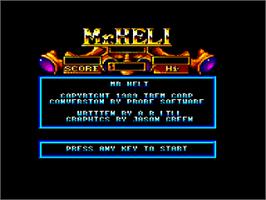 Title screen of Mr. Heli on the Amstrad CPC.