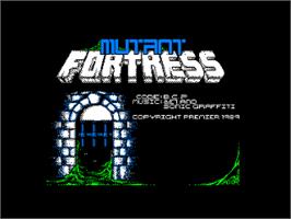 Title screen of Mutant Fortress on the Amstrad CPC.