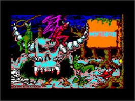 Title screen of Mythos on the Amstrad CPC.