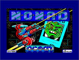 Title screen of N.O.M.A.D on the Amstrad CPC.