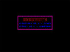 Title screen of Nakamoto on the Amstrad CPC.