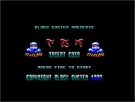 Title screen of Ninja on the Amstrad CPC.