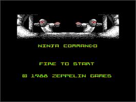Title screen of Ninja Commando on the Amstrad CPC.