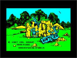 Title screen of Ninja Hamster on the Amstrad CPC.