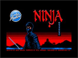 Title screen of Ninja Massacre on the Amstrad CPC.