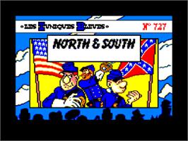 Title screen of North and South on the Amstrad CPC.