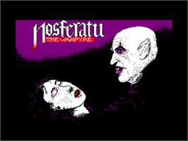 Title screen of Nosferatu the Vampyre on the Amstrad CPC.
