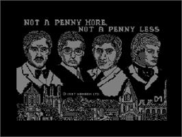 Title screen of Not A Penny More, Not A Penny Less on the Amstrad CPC.
