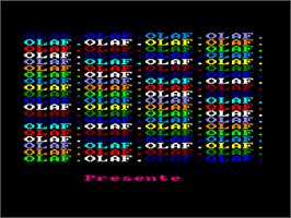 Title screen of Ole on the Amstrad CPC.