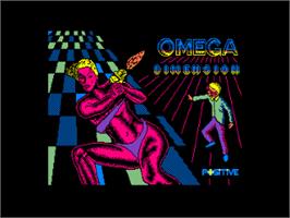 Title screen of Omega Dimension on the Amstrad CPC.