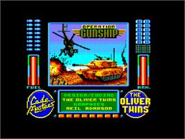 Title screen of Operation Gunship on the Amstrad CPC.
