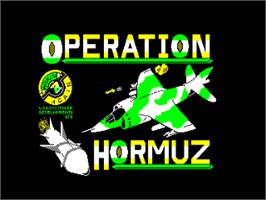 Title screen of Operation Hormuz on the Amstrad CPC.