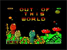 Title screen of Out Of This World (2016) on the Amstrad CPC.