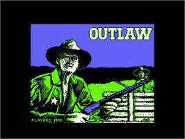 Title screen of Outlaw on the Amstrad CPC.
