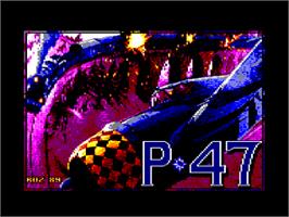 Title screen of P-47 Thunderbolt: The Freedom Fighter on the Amstrad CPC.