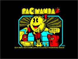 Title screen of Pac-Mania on the Amstrad CPC.