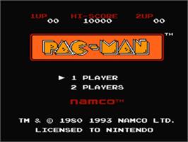 Title screen of Pacman (Frederic Carbonero) on the Amstrad CPC.