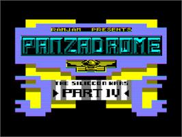 Title screen of Panzadrome on the Amstrad CPC.