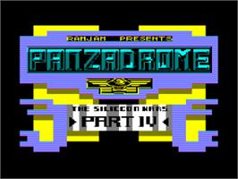 Title screen of Panzadrome on the Amstrad CPC.