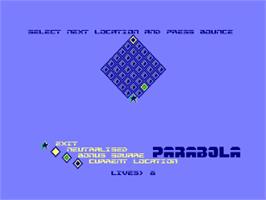 Title screen of Parabola on the Amstrad CPC.
