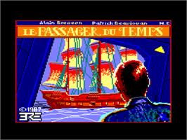Title screen of Passager Du Temps, Le on the Amstrad CPC.