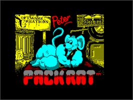 Title screen of Peter Pack Rat on the Amstrad CPC.