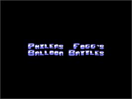 Title screen of Phileas Fogg's Balloon Battles on the Amstrad CPC.