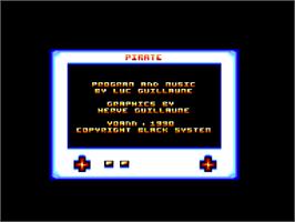 Title screen of Pirate on the Amstrad CPC.