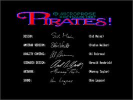 Title screen of Pirates! on the Amstrad CPC.