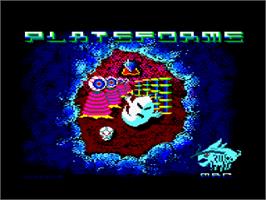Title screen of Plateforme on the Amstrad CPC.