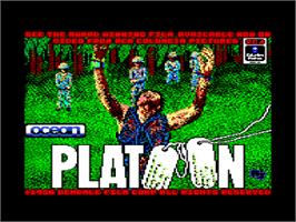Title screen of Platoon on the Amstrad CPC.