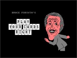 Title screen of Play Your Cards Right on the Amstrad CPC.