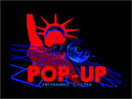 Title screen of Pop-Up on the Amstrad CPC.