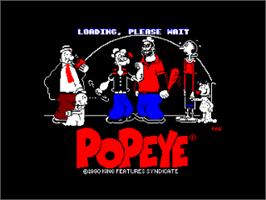 Title screen of Popeye 2 on the Amstrad CPC.