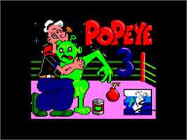 Title screen of Popeye 3 - Wrestle Crazy on the Amstrad CPC.