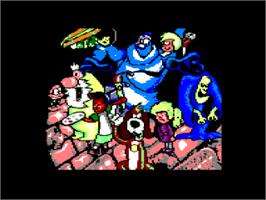 Title screen of Potsworth And Co. on the Amstrad CPC.