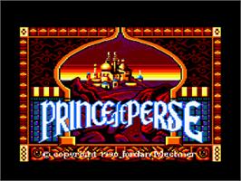 Title screen of Prince of Persia on the Amstrad CPC.
