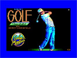 Title screen of Pro Golf Simulator on the Amstrad CPC.