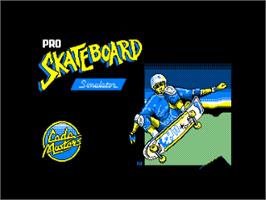 Title screen of Pro Skateboard Simulator on the Amstrad CPC.