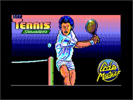 Title screen of Pro Tennis Simulator on the Amstrad CPC.