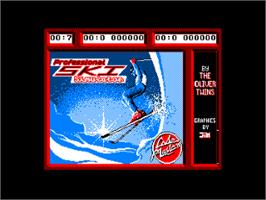 Title screen of Professional Ski Simulator on the Amstrad CPC.