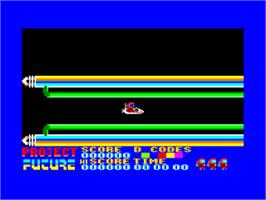 Title screen of Project Future on the Amstrad CPC.