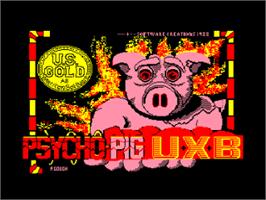 Title screen of Psycho Pigs UXB on the Amstrad CPC.