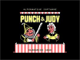 Title screen of Punch And Judy on the Amstrad CPC.