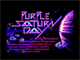 Title screen of Purple Saturn Day on the Amstrad CPC.
